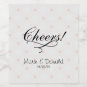 Pastel en geometrische vormgeving wijn etiket (Enkel label)