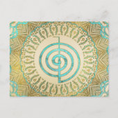 Pastel en Gold Choku Rei-symbool in Mandala Briefkaart (Voorkant)
