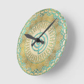 Pastel en Gold Choku Rei-symbool in Mandala Ronde Klok (Hoek)