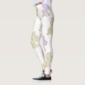 Pastel en gouden eenhoorn leggings (Links)