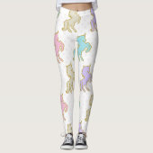Pastel en gouden eenhoorn leggings (Voorkant)