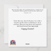 Pastel en Gouden Sparkle Muis en Paaseieren Feestdagenkaart (Achterkant)