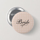 Pastel en goudgeometrische bride ronde button 5,7 cm (Voorkant /achterkant)