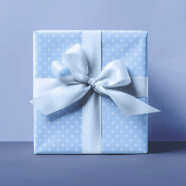 Pastel en lichtblauwe kleine stippen cadeaupapier