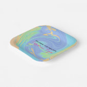 Pastel en roze pasgeboren met foto papieren bordje (Gebogen)