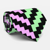 Pastel en zwarte stropdas (Opgerold)