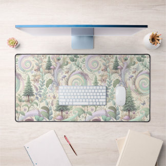 Pastel Enchanted Forest: Een Cottagecore fantasie Bureaumat