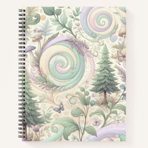 Pastel Enchanted Forest: Een Cottagecore fantasie Notitieboek
