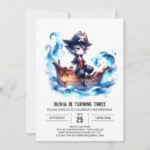 Pastel Enchanted Pirate Verjaardag Kaart
