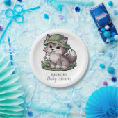 Pastel Enchanted Wolf Baby shower Papieren Bordje (Feest)