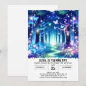 Pastel Enchanted Woodland Digitale Verjaardag Kaart (Voorkant / Achterkant)