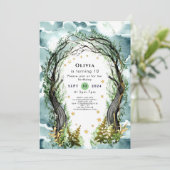 Pastel Enchantment Woodland Verjaardag Kaart (Staand voorkant)