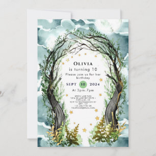 Pastel Enchantment Woodland Verjaardag Kaart