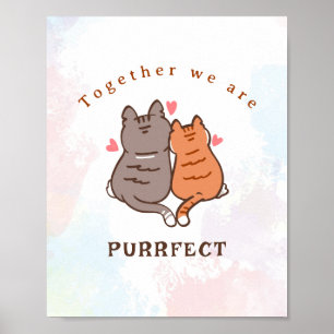 Pastel Esthetiek Elegante Muur Kunst Poster purrfe