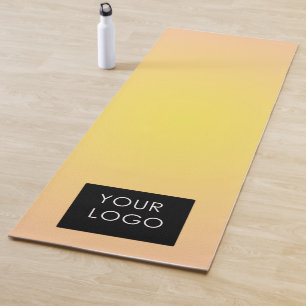 Pastel esthetisch Oranje gele gradiënt Logo Yogamat