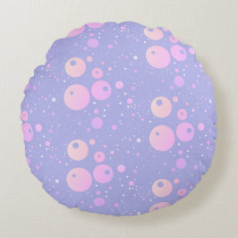 Pastel esthetisch paarse stippen patroon rond kussen