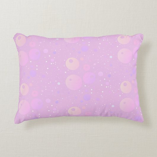 Pastel esthetisch roze stippen patroon accent kussen (Voorkant)