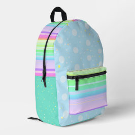 Pastel esthetisch schattig regenboog blauw Rugzak