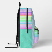 Pastel esthetisch schattig regenboog blauw Rugzak (Links)