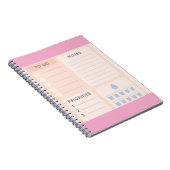 Pastel esthetische dagelijkse planner Notitieboek (Rechterzijde)