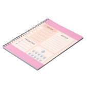 Pastel esthetische dagelijkse planner Notitieboek (Linkerzijde)