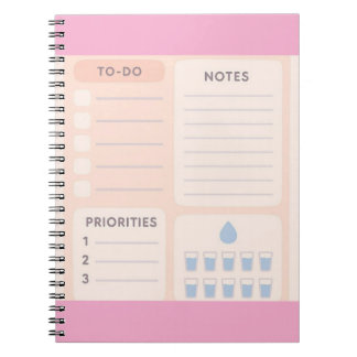 Pastel esthetische dagelijkse planner Notitieboek