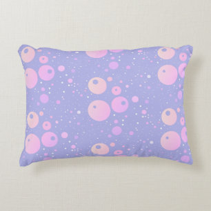Pastel esthetische paarse polka stippenpatroon accent kussen