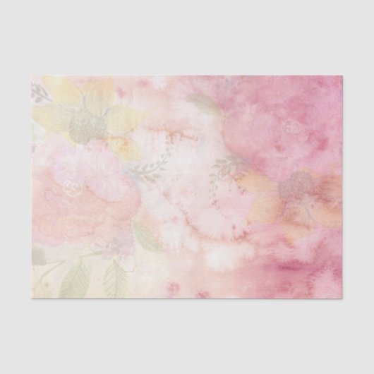 Pastel etherische bloemen tissuepapier (Voorkant)
