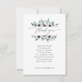 Pastel Eucalyptus Anemone Geometric Baby shower Bedankkaart (Voorkant)