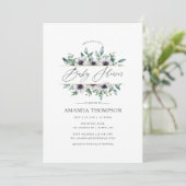 Pastel Eucalyptus Anemone Geometric Baby shower Kaart (Staand voorkant)
