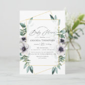 Pastel Eucalyptus Anemone Geometric Baby shower Kaart (Staand voorkant)