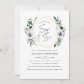 Pastel Eucalyptus Anemone Geometrisch Sip en See Kaart (Voorkant)