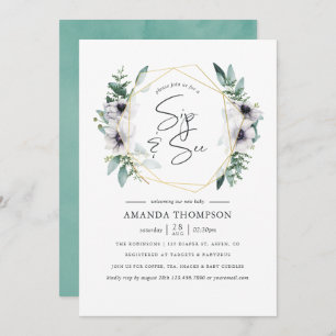 Pastel Eucalyptus Anemone Geometrisch Sip en See Kaart