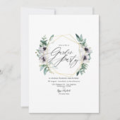 Pastel Eucalyptus Anemone Geometrische Tuinfeest Kaart (Voorkant)