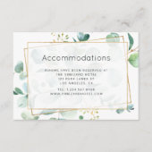 Pastel Eucalyptus Geometric Wedding Accommodations Informatiekaartje (Voorkant)