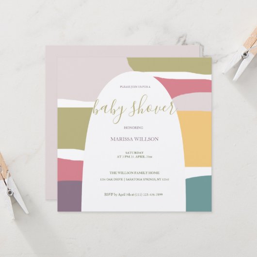 Pastel exotische zomerkleuren splash (Voorkant / Achterkant in situ)