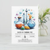 Pastel Experiment Discovery Wetenschapper Verjaard Kaart (Staand voorkant)