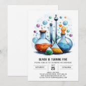 Pastel Experiment Discovery Wetenschapper Verjaard Kaart (Voorkant / Achterkant)