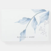 Pastel Faded Lila en Stusty Blue Foliage Gastenboek (Achterkant)