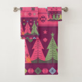 Pastel Fair Isle Kerstmis 1 Bad Handdoek (Insitu)