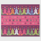 Pastel Fair Isle Kerstmis 1 Cadeaupapier (Vlak)