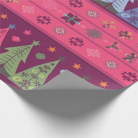 Pastel Fair Isle Kerstmis 1 Cadeaupapier (Hoek)