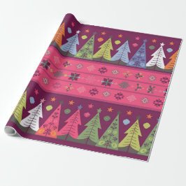 Pastel Fair Isle Kerstmis 1 Cadeaupapier
