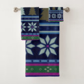 Pastel Fair Isle Kerstmis 2 Bad Handdoek (Insitu)