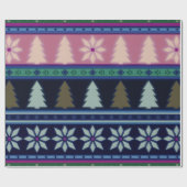 Pastel Fair Isle Kerstmis 2 Cadeaupapier (Vlak)