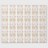 Pastel Fairy bloementuin thee feest verjaardag Cadeaupapier (Vlak)