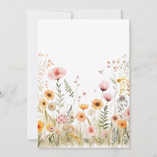 Pastel Fairy bloementuin thee feest verjaardag Kaart (Achterkant)