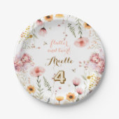 Pastel Fairy bloementuin thee feest verjaardag Papieren Bordje (Voorkant)