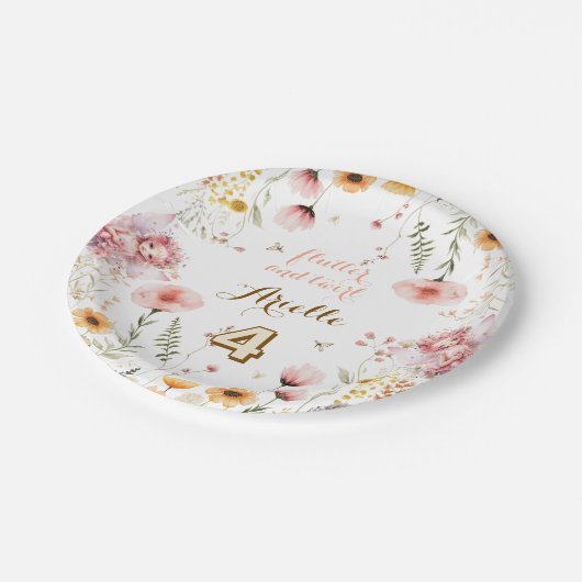 Pastel Fairy bloementuin thee feest verjaardag Papieren Bordje (Gekanteld)