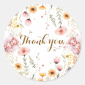 Pastel Fairy bloementuin thee feest verjaardag Ronde Sticker (Voorkant)